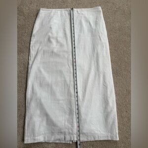 Abercrombie & Fitch White Linen/Cotton Blend Skirt